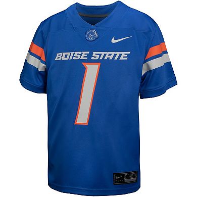 Youth Nike #1 Royal Boise State Broncos Untouchable Football Jersey