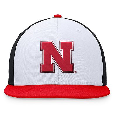 Men's Top of the World White/Scarlet Nebraska Huskers Tri-Tone Heritage Collector Fitted Hat
