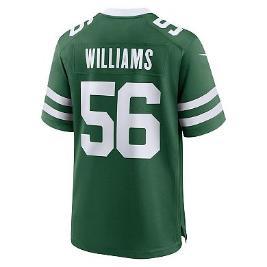 Men's Nike Quincy Williams Legacy Green New York Jets Game Player Jersey