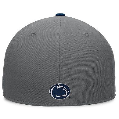 Men's Top of the World White/Navy Penn State Nittany Lions Tri-Tone Heritage Collector Fitted Hat