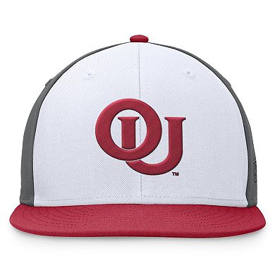 Men's Top of the World White/Crimson Oklahoma Sooners Tri-Tone Heritage Collector Fitted Hat