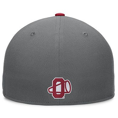 Men's Top of the World White/Crimson Oklahoma Sooners Tri-Tone Heritage Collector Fitted Hat