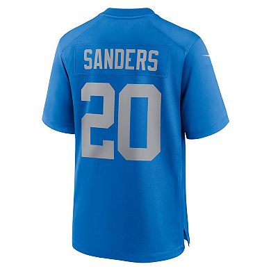 Men's Nike Barry Sanders Blue Detroit Lions Alternate Game Jersey