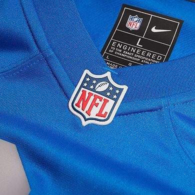 Men's Nike Barry Sanders Blue Detroit Lions Alternate Game Jersey