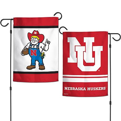 WinCraft Nebraska Huskers 12” x 18” Double-Sided College Vault Garden Flag