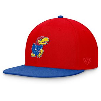 Men's Top of the World Red/Royal Kansas Jayhawks Rally Two-Tone Fitted Hat