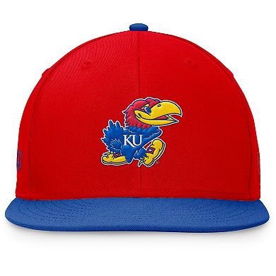 Men's Top of the World Red/Royal Kansas Jayhawks Rally Two-Tone Fitted Hat