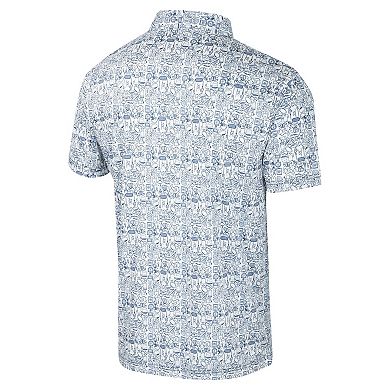 Men's Colosseum Navy Penn State Nittany Lions It's Time! Allover Print Polo