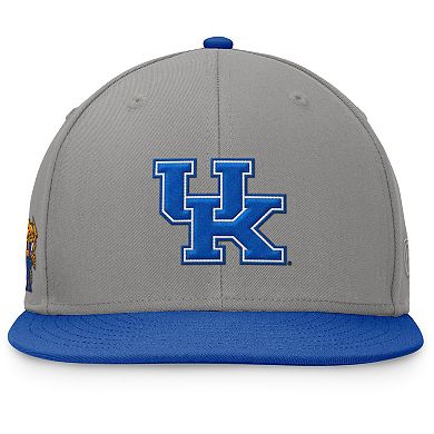 Men's Top of the World Gray/Royal Kentucky Wildcats Rally Two-Tone Fitted Hat