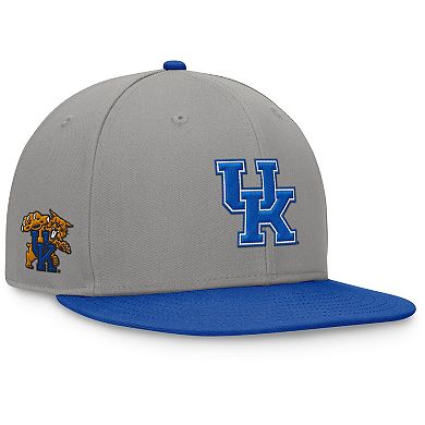 Men's Top of the World Gray/Royal Kentucky Wildcats Rally Two-Tone Fitted Hat