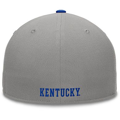 Men's Top of the World Gray/Royal Kentucky Wildcats Rally Two-Tone Fitted Hat