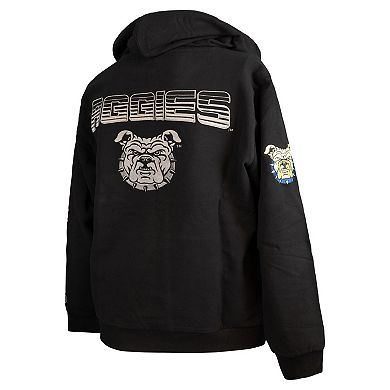 Men's FISLL Black North Carolina A&T Aggies Puff Print Sliced Pullover Hoodie