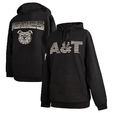 Men's FISLL Black North Carolina A&T Aggies Puff Print Sliced Pullover Hoodie