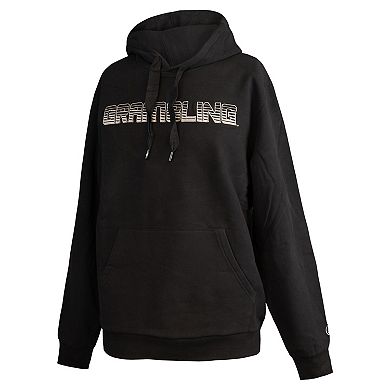 Men's FISLL Black Grambling Tigers Puff Print Sliced Pullover Hoodie