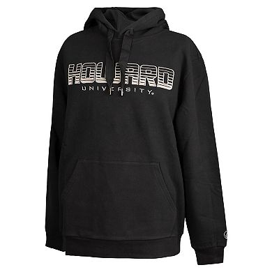Men's FISLL Black Howard Bison Puff Print Sliced Pullover Hoodie