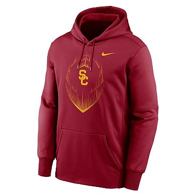 Men's Nike Crimson USC Trojans Football Icon Performance Fleece Pullover Hoodie