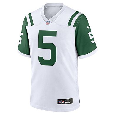Men's Nike Garrett Wilson White New York Jets Classic Alternate Game Jersey