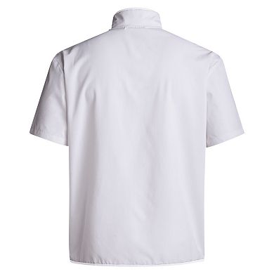 Men's adidas White Miami Hurricanes 2024 Coaches Sideline Half-Zip Short Sleeve Jacket