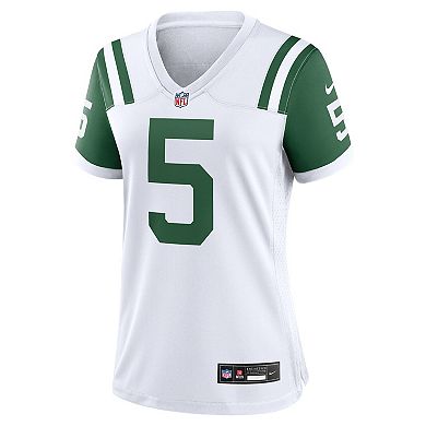 Women's Nike Garrett Wilson White New York Jets Classic Alternate Game Jersey