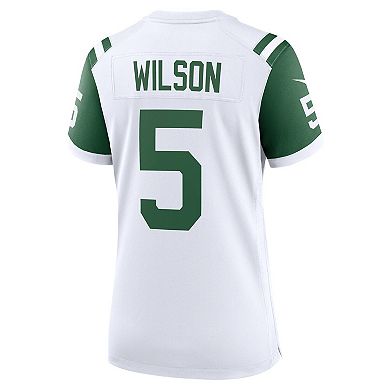 Women's Nike Garrett Wilson White New York Jets Classic Alternate Game Jersey