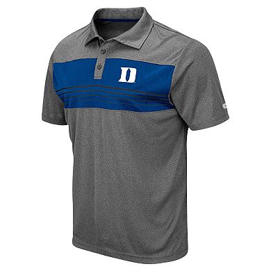 Men's Colosseum Heather Gray Duke Blue Devils Smithers Polo