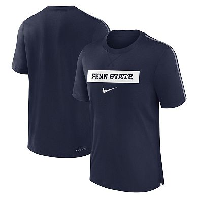 Men's Nike Navy Penn State Nittany Lions 2024 Sideline Player Performance Tri-Blend T-Shirt