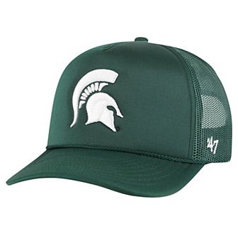 Men's '47 Green Michigan State Spartans Foam Front Mesh Trucker Snapback Hat