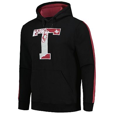 Men's FISLL Black Texas Southern Tigers Oversized Stripes Pullover Hoodie