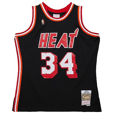 Men's Mitchell & Ness Ray Allen Black Miami Heat 2013/14 Hardwood Classics Swingman Jersey