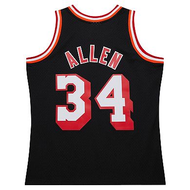 Men's Mitchell & Ness Ray Allen Black Miami Heat 2013/14 Hardwood Classics Swingman Jersey