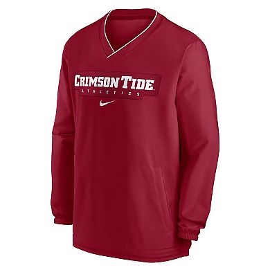 Men's Nike Crimson Alabama Crimson Tide 2024 Sideline Pullover Windshirt