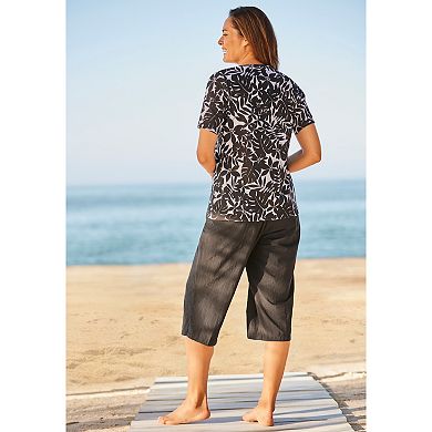 Swim 365 Women's Plus Size Cross-back Swim Tee