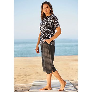 Swim 365 Women's Plus Size Cross-back Swim Tee