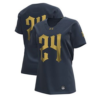 Women's Under Armour Navy Notre Dame Fighting Irish 2024 Shamrock Series Replica Jersey