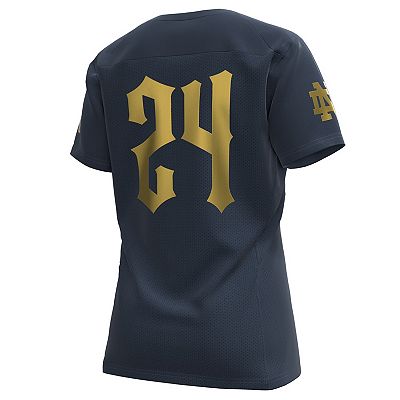売れ筋商品|||アンダーアーマー カットソー トップス レディース Women's Navy Notre Dame Fighting Irish 2024 Shamrock Series Replica Jersey Navy Men's Under Armour Navy Notre Dame Fighting Irish 2024