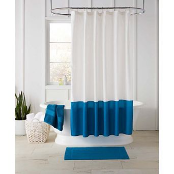 BrylaneHome BH Studio Colorblock Shower Curtain 14 pc Set