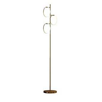Ozarke Neo Floor Lamp - Contemporary Lighting Fixture With 3 Ring Lights, Dimmable