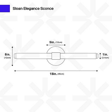 Ozarke Sloan Elegance Sconce, Modern Led Wall Mounted Lighting Fixture