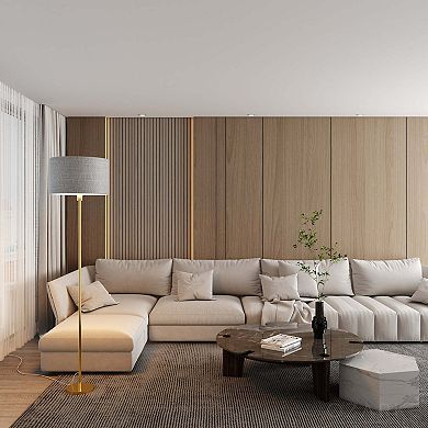 Ozarke Chloe Organic Modern Floor Lamp, Modern Tall Lamp, Etl Listed