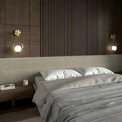 Ozarke Tear Drop Sconce Mid-century Modern Wall Sconce, Warm 3000k