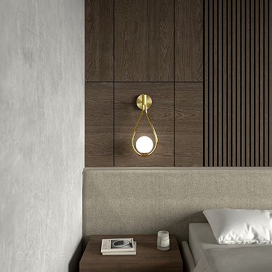 Ozarke Tear Drop Sconce Mid-century Modern Wall Sconce, Warm 3000k