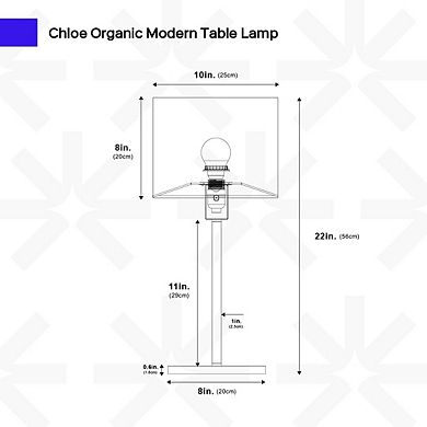 Ozarke Chloe Organic Modern Table Lamp, Warm 3000K