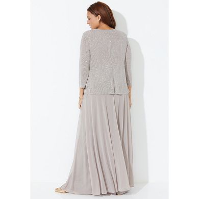 Catherines Women's Plus Size Glimmer Jacket Dress