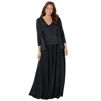 Catherines Women's Plus Size Glimmer Jacket Dress