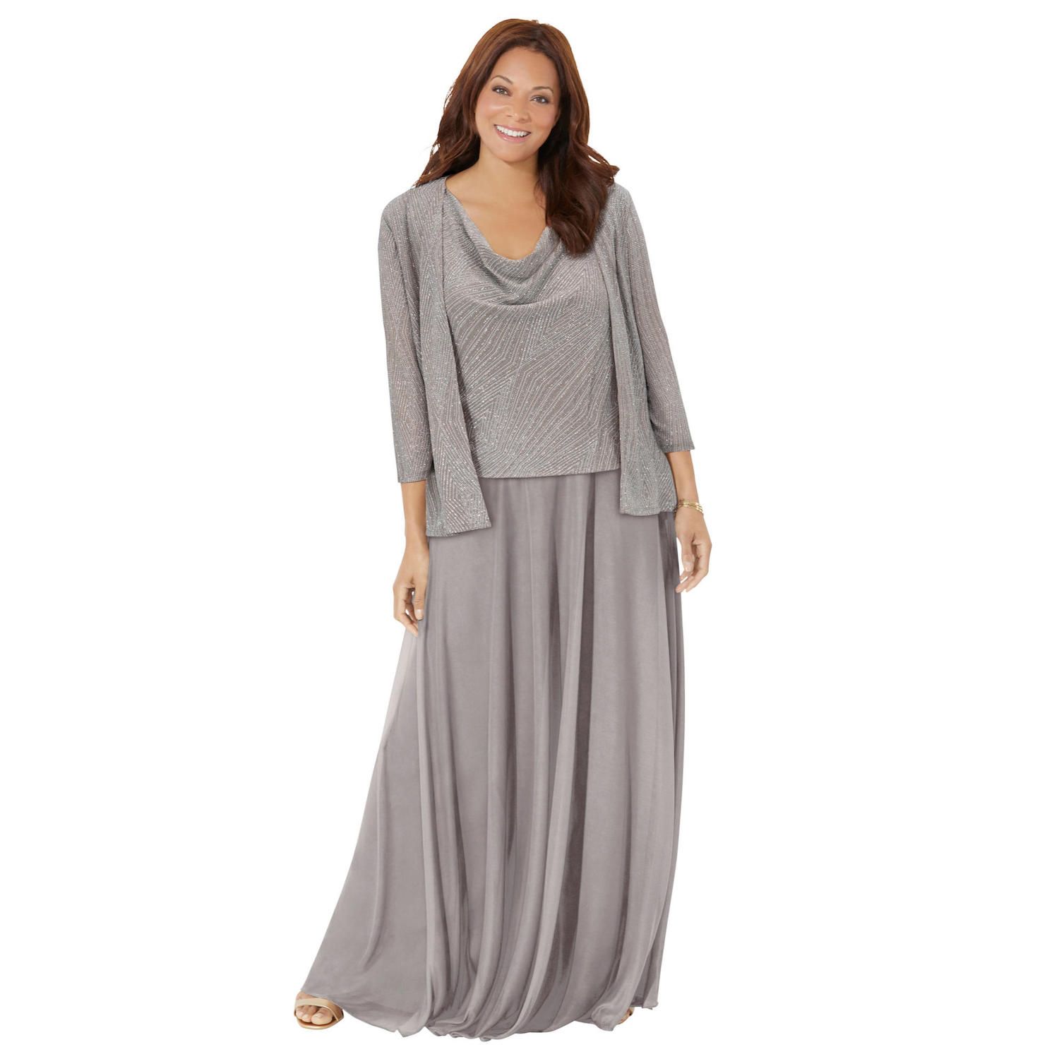 Женские платья Catherines Plus Size Glimmer Jacket Dress
