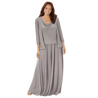 Catherines Women's Plus Size Glimmer Jacket Dress