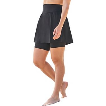 Swim 365 Women's Plus Size 360° Powermesh High-Waist Swim Skirt With Tummy Control