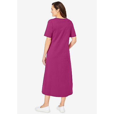 Woman Within Plus Size Layered Knit Empire Dress