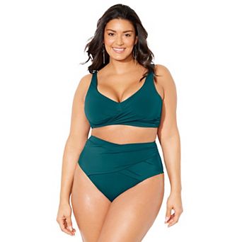 Swimsuits for All Women's Twist Front Bikini Top