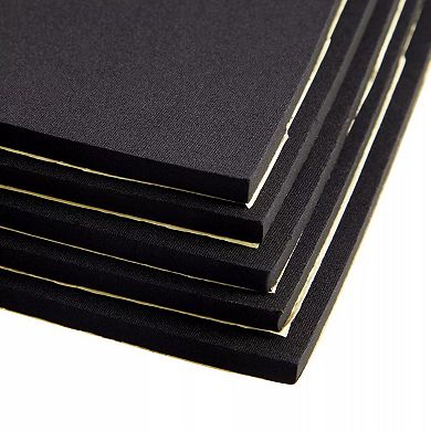 1/4" Adhesive Foam Padding Neoprene Rubber Sheets 6"x6" 10 Pack